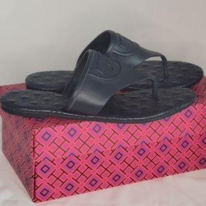Tory Burch Sandals, Size 8, Navy Blue
